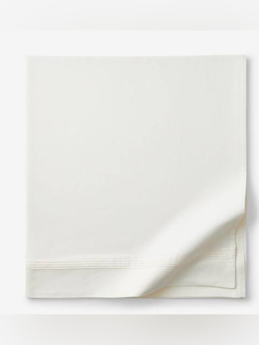 The Company Store Legends Luxury Egyptian‎ Cream Cotton Sateen Queen Flat Sheet